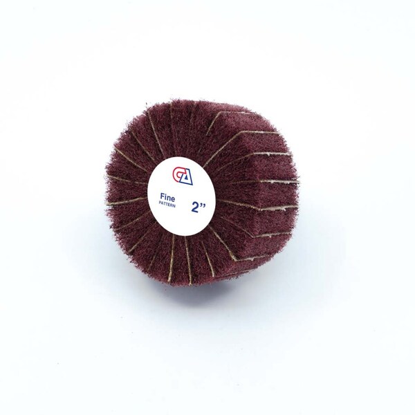 Continental Abrasives 2" x 1" x 1/4" Interleaf Aluminum Oxide and Nonwoven Mounted Flap Wheel 180/Fine FW-INT21F - main